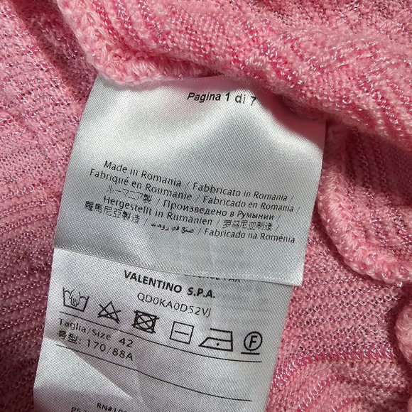 Missoni Women Pink Knit Cardigan Size 42 Handkerchief Hem Open Front Luxury - Picture 7 of 16